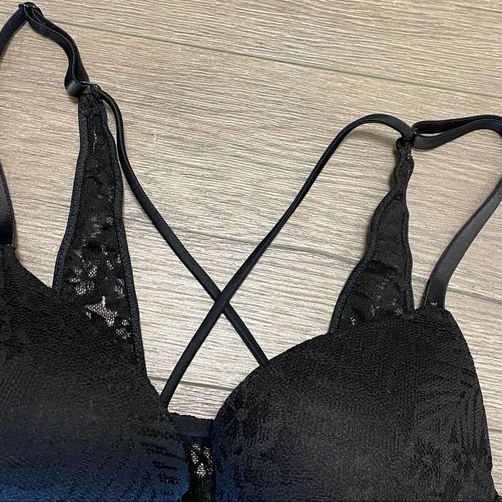 Victorias Secret PINK Lace over Push Up Padded Bra - Picture 3 of 7